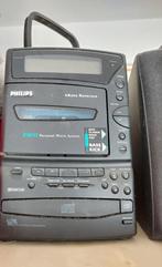 Mini-stereo stereo radiobandcassettes cd-schijf met 2 baffle, Philips, Cd-speler, Gebruikt, Microset