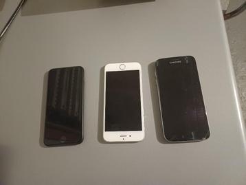  1 Samsung galaxy  2 APPLE IPHONE beschikbaar voor biedingen