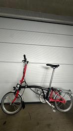 Brompton H6R zwart-rood 6 versnellingen, Fietsen en Brommers, Ophalen, Brompton, 14 tot 16 inch, Versnellingen