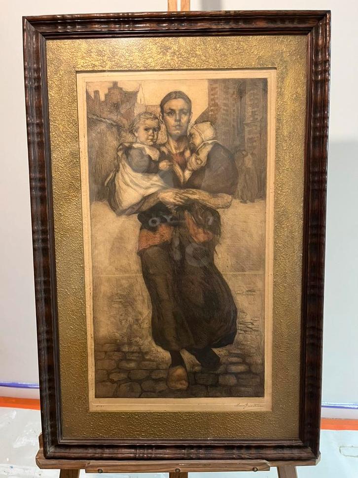 Ets Henri Geertsen, Antiek en Kunst, Kunst | Etsen en Gravures, Ophalen of Verzenden