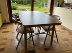 Tafel met 4 stoelen en verlengstukken, Ophalen, Metaal, 200 cm of meer, 50 tot 100 cm