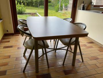 Tafel met 4 stoelen en verlengstukken beschikbaar voor biedingen