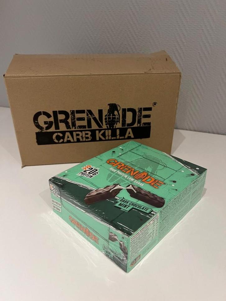 Barre protéinée à la menthe et au chocolat noir Grenade, Divers, Produits alimentaires, Enlèvement ou Envoi