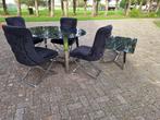 Set, eettafel, salontafel marmer look, stoelen al verkocht, Huis en Inrichting, Tafels | Eettafels, Overige materialen, Gebruikt