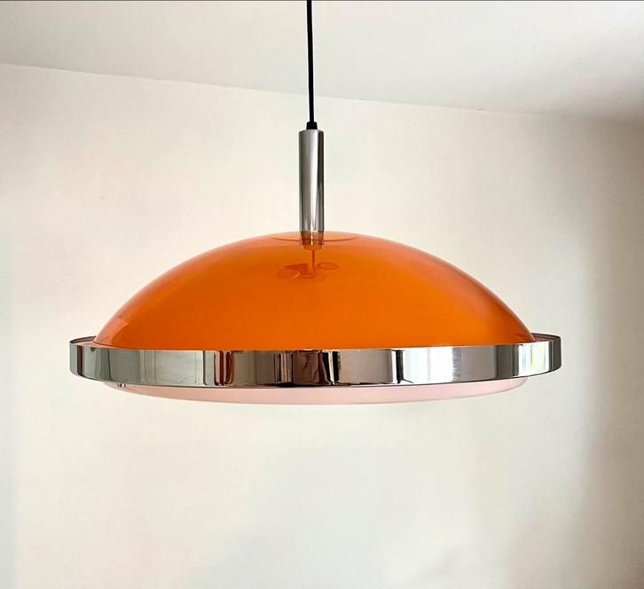 Space Age lamp van Guzzini, Huis en Inrichting, Lampen | Hanglampen, Zo goed als nieuw, Kunststof, Ophalen