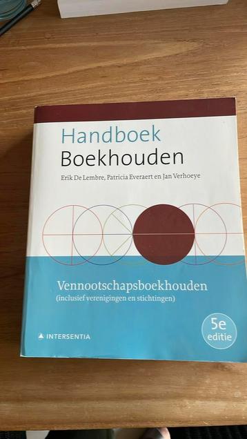 Handboek Boekhouden - Vennootschapsboekhouden (vijfde editie beschikbaar voor biedingen