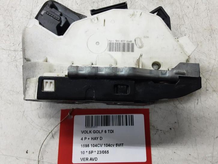 PORTIERSLOT RECHTS VOOR Golf VI (5K1) (5K1837016B), Auto-onderdelen, Carrosserie, Volkswagen, Voor, Rechts, Gebruikt