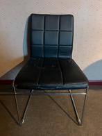 Stoelen 4 stuks zwart gratis, Maison & Meubles, Chaises, Enlèvement, Utilisé, Cuir, Quatre