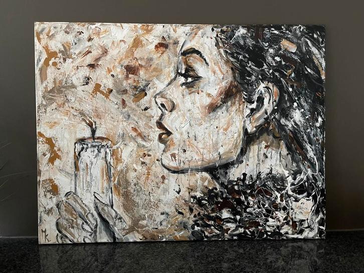 Modern origineel schilderij Mk Art, Antiek en Kunst, Kunst | Schilderijen | Abstract, Ophalen