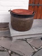 Grand chaudron décoratif avec pot en terre cuite, Jardin & Terrasse, Comme neuf, Enlèvement ou Envoi