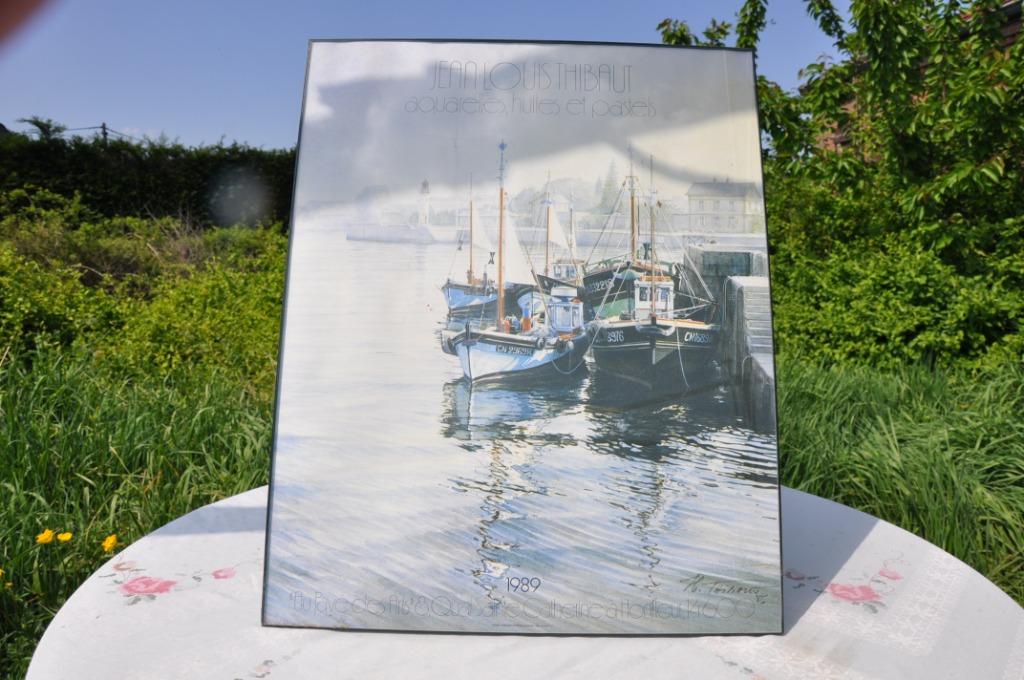 §  cadre avec affiche expo 1989 signée jean louis thibaut, Enlèvement ou Envoi, Rectangulaire vertical, Avec cadre, Utilisé