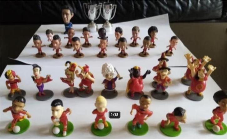 Rode duivels: kaartenboek/stickers, popjes, glazen - vintage, Verzamelen, Sportartikelen en Voetbal, Gebruikt, Ophalen of Verzenden