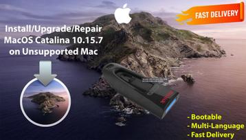 macOS Catalina 10.15.7 sur un Mac non Compatible via Clé USB disponible aux enchères