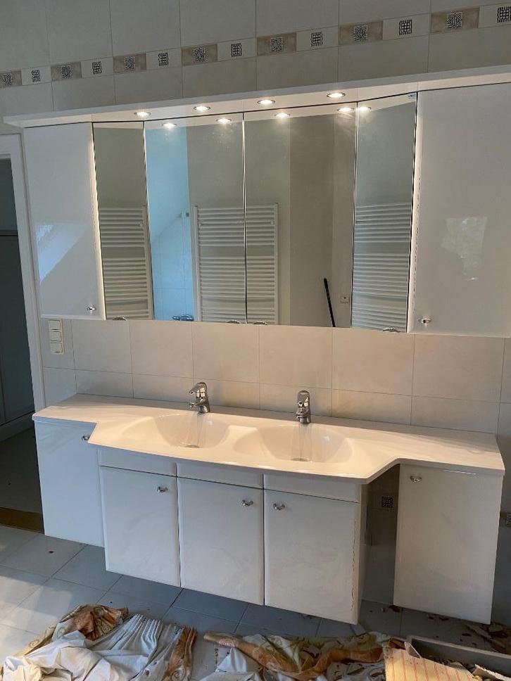 badkamermeubel, Doe-het-zelf en Bouw, Sanitair, Zo goed als nieuw, Wastafel, Chroom, Ophalen of Verzenden