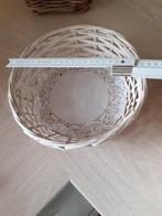 rieten mandje  23 cm wit, Enlèvement ou Envoi, Neuf, Osier, Panier