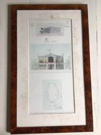 Architecturale tekening ( kopie), Antiek en Kunst, Kunst | Etsen en Gravures, Ophalen of Verzenden