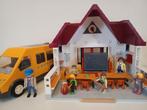 Playmobil schoolbus en school, Ophalen of Verzenden, Zo goed als nieuw