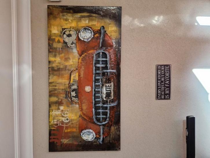 Metale wall art/ schilderij/ deco, Verzamelen, Merken en Reclamevoorwerpen, Ophalen