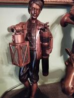 Sculpture vintage en bronze lourd. Caddy Golf garçon, Antiek en Kunst, Antiek | Brons en Koper, Brons, Ophalen