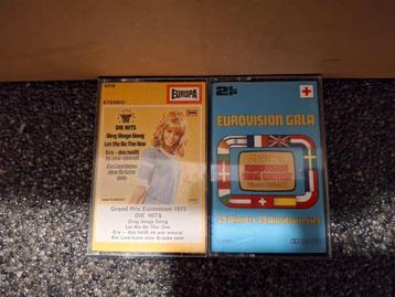 2 x groupe de cassettes musicales Eurovision Euro Song Conte, Enlèvement ou Envoi, Originale, Comme neuf, Albums de collection