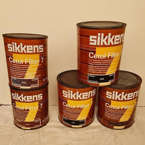 Filtre Sikkens Cetol 7 - 5 x 0,75 L, Bricolage & Construction, Peinture, Vernis & Laque, Comme neuf, Lasure, Moins de 5 litres