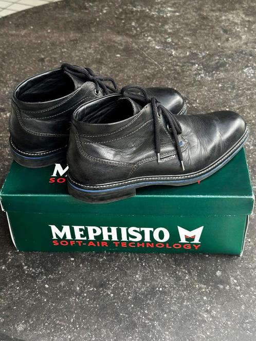 Boots Mephisto in Zwart leder - maat 41,5., Kleding | Heren, Schoenen, Zo goed als nieuw, Boots, Zwart, Ophalen