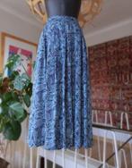 Lange vintage rok Lombardi met cashmere patroon, mt S, Kleding | Dames, Rokken, Blauw, Lombardi, Ophalen of Verzenden, Maat 36 (S)