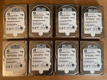 8 Disques durs SAS 600G 10K 2.5" HP