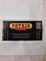 Bieretiket Patria, Ophalen of Verzenden, Gebruikt