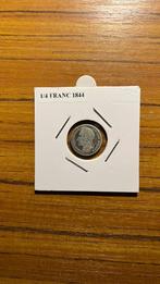 LEOPOLD 1ER _ 1/4 FRANC 1844, Ophalen of Verzenden, Zilver