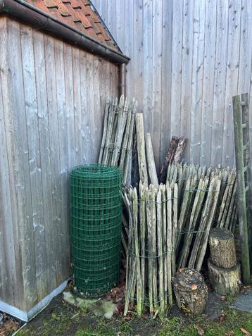 Houten tuinafsluiting - ideaal voor moestuin of huisdieren! beschikbaar voor biedingen