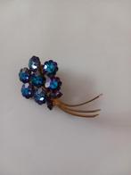 Prachtige strass broche, blauwe reflecties, Handtassen en Accessoires, Broches, Ophalen of Verzenden