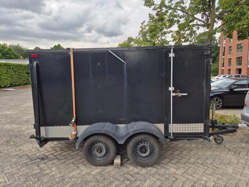 gesloten dubbelas aanhangwagen 3m, Auto diversen, Aanhangers en Bagagewagens, Gebruikt, Ophalen