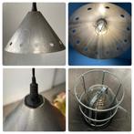Hanglamp RVS kap dimbare ledlamp schutglas industrieel rare, Comme neuf, Enlèvement ou Envoi