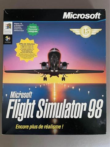 Microsoft Flight Simulator 98 PC-spel met grote doos