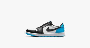 Nike Jordan 1 Low zwart en donker poederblauw (38)