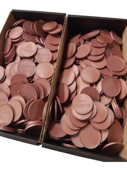 JETONS- Drankjetons - Betaalmunten - Fiches - BRONS kleur, Hobby en Vrije tijd, Feestartikelen, Nieuw, Feestartikel, Verzenden