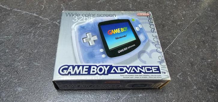 Gameboy GBA transparant in doos, Games en Spelcomputers, Spelcomputers | Nintendo Game Boy, Gebruikt, Ophalen of Verzenden
