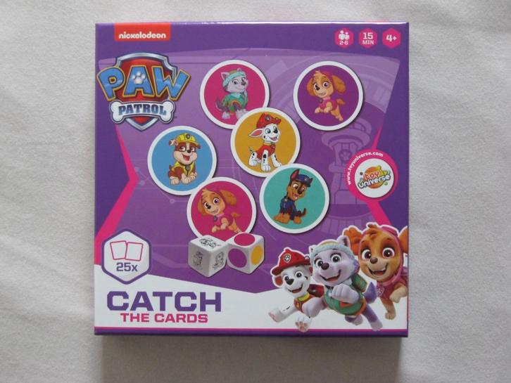 Gezelschapsspel Paw Patrol 'Catch the cards', Hobby en Vrije tijd, Gezelschapsspellen | Bordspellen, Zo goed als nieuw, Een of twee spelers