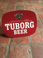 Tuborg Beer reklaambordje jaren 70, Verzamelen, Biermerken, Ophalen of Verzenden, Gebruikt, Reclamebord, Plaat of Schild, Overige merken