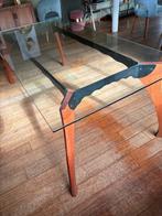 Glazen eettafel, Maison & Meubles, Tables | Tables à manger, 100 à 150 cm, Rectangulaire, Modern, Cerisier