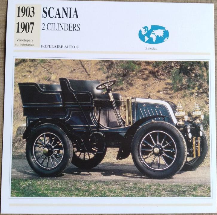Verzamelkaart: automerk Scania (1903-1907), Verzamelen, Automerken, Motoren en Formule 1, Zo goed als nieuw, Auto's, Ophalen of Verzenden