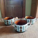 3 vintage Boch delta Noix soepkommen met 2 oortjes, Ophalen of Verzenden