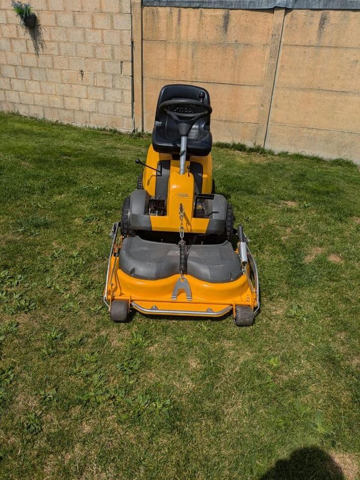 NETTE Stiga Villa 14 Frontmaaier HST mulchdek 85cm, Tuin en Terras, Zitmaaiers, Gebruikt, Minder dan 90 cm, Elektrische starter