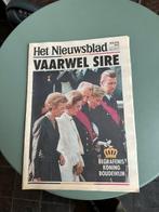 het nieuwsblad extra editie vaarwel sire 1993, Collections, Maisons royales & Noblesse, Info@ikbud.ui, 1000 Bxl, Comme neuf, Het nieuwsblad