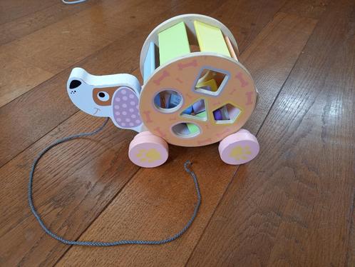 hond: trekken, vormen, kleuren, Kinderen en Baby's, Speelgoed | Houten speelgoed, Gebruikt, Duw- of Trekspeelgoed, Ophalen
