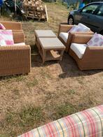 Rotan tuinset met kussens, Ophalen, Zo goed als nieuw, Rotan, Tuinset