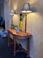 Lampe de table - Pied en bois - x2, Maison & Meubles, Enlèvement, Comme neuf, Bois, 50 à 75 cm