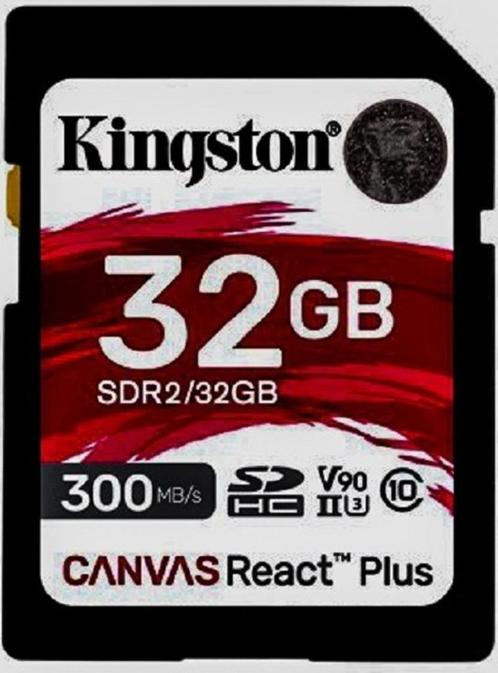 Kingston Canvas React Plus - carte mémoire flash - 32 Go - S, Audio, Tv en Foto, Foto | Geheugenkaarten, Nieuw, SDXC, 32 GB, Fotocamera