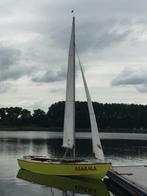 Zeer goed onderhouden houten Spanker zeilboot +kanteltrailer, Watersport en Boten, Ophalen, Geen motor, Gebruikt, 3 tot 6 meter